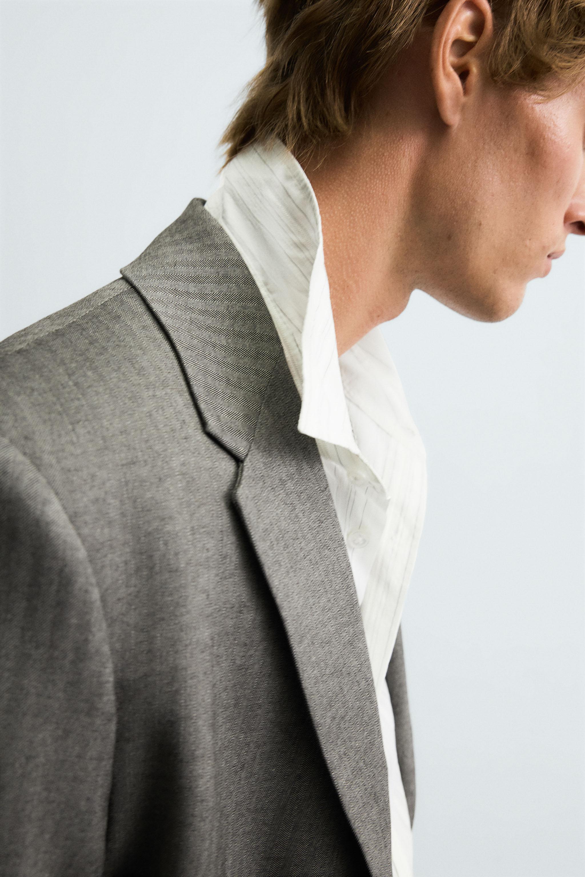 HERRINGBONE SUIT BLAZER